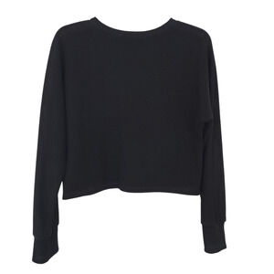 Black Sweatshirt Medium Juniors Waist Length Excellent Condition